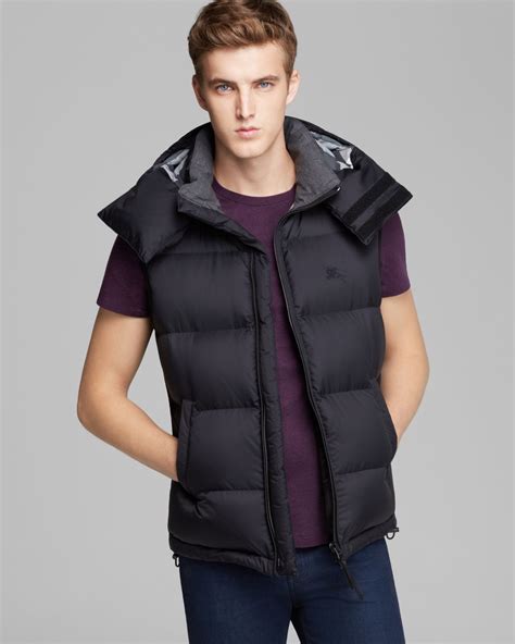 burberry puffer vest men's